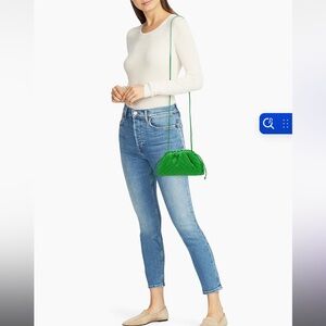 Bottega Veneta Vibrant Green Nappa Intrecciato “The Mini Pouch”